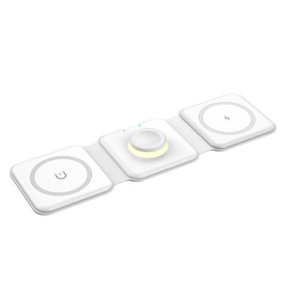 China Qi Magnetic Folding Wireless Charging Night Light 15W For Earphone Watch for sale