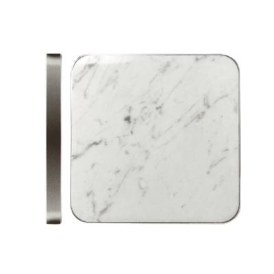 China Real Marble Square QI Wireless Charger 10W 7.5W For Phone Distance 2-10mm for sale