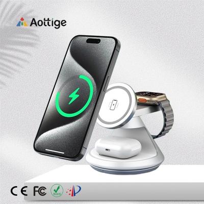 China Multifunction 3 In 1 Wireless Charging Stand 15W Fast Charging for sale