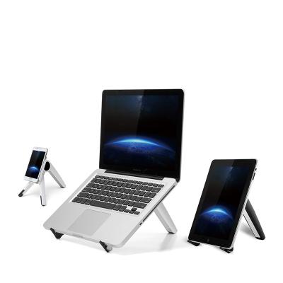 China Factory Custom Portable Aluminum Anti Slip Bend Heat Dissipation Flexible Adjustable Laptop Stand for sale