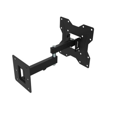 China New Design Full Motion Steel Cost Effective Black Steel Swivel Wall Mount Stable Security TV Mount for sale