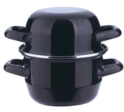 China Durable Outdoor Camping Cookware Mold Black Gloss Household Casserole High Grade Cooker for sale