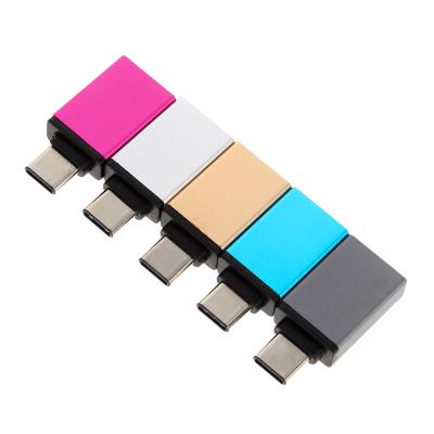 China USB C Audio Male Type-C To USB 3.0 Female Adapter For Android Mobile Type-C Mini Jack Splitter Smartphone Connectors OTG Converter for sale