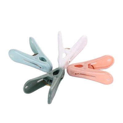 China Modern High Quality Houseware Plastic Pegs Morandi Color Strong Holding Power Plastic Clothes Clip for sale