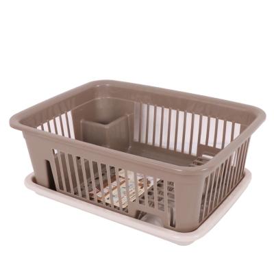 China Good Quality Plastic Kitchen Dish Drainer Sustainable Tableware Shelf Storage Dish Rack With Tray for sale