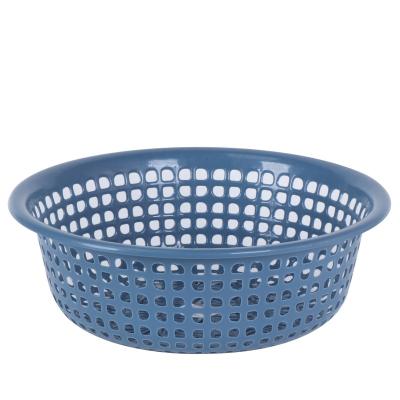 China 2022 Large Capacity Sustainable Round Shape Fruit And Vegetables Sieve Plastic Kitchen Drain Storage Basket for sale