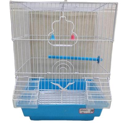 China Wholesale High Quality Outdoor Birdcage Iron Parrot Bird Cage Breathable Small Square Pet Cage for sale