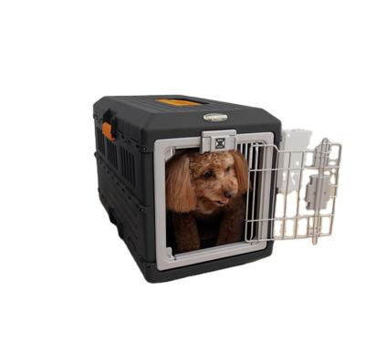 China Air Box Cat and Dog Shipping Cage Pet Cage Car Folding Pet Cage Folding Breathable Case for sale