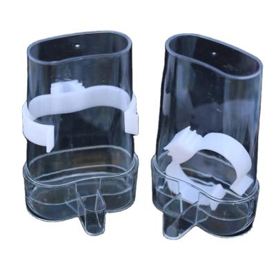 China Viable Feeder Plastic Bird Water Cup Storage Bird Cage Accessories Drinker Water Bottles High Capacity for sale