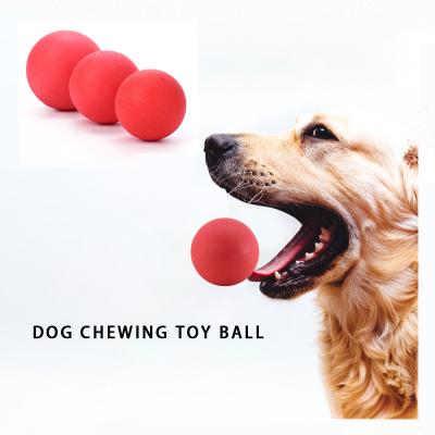 China Durable Pet Toy Solid Dog Training Big Diameter 7cm Bouncy Rubber Bite Ball Not Bad Wholesale for sale