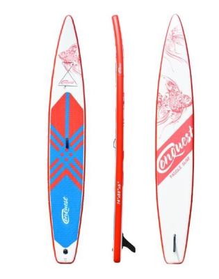 China China Customized Unisex 14 Feet High Speed ​​Racing SUP Inflatable Surfboard Drop Point Stand Up Paddle Board for sale