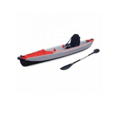 China Single Seater Customized Color Drop Stitch Inflatable Fishing Kayak From PVC China Manufacturer 3.90m for sale