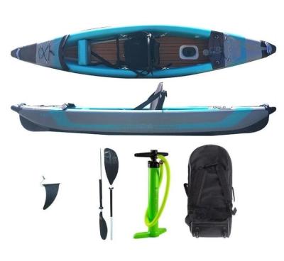 China PVC Customized New Color Dropstitch Inflatable Single Kayak 3.90m for sale