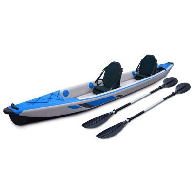 China OEM or ODM 4.70m PVC China Double Inflatable Drop Point Tandem Fishing Kayak for sale