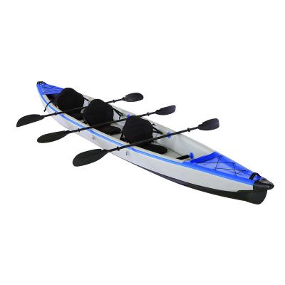 China PVC China People Drop Stitch Inflatable Canoe Kayak Inflatable Rowing Boats 2 Boat Kayak for sale