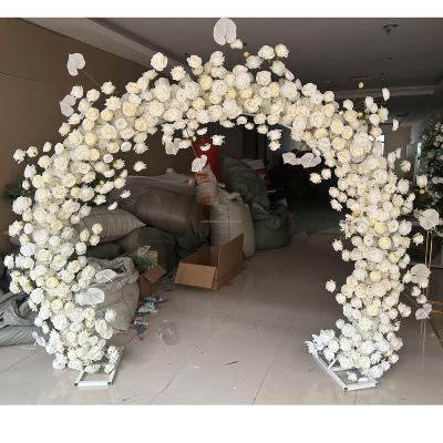 China Fashionable Wedding Decorations Factory Price Backdrop Arch Flower Metal Decorative Frame for sale