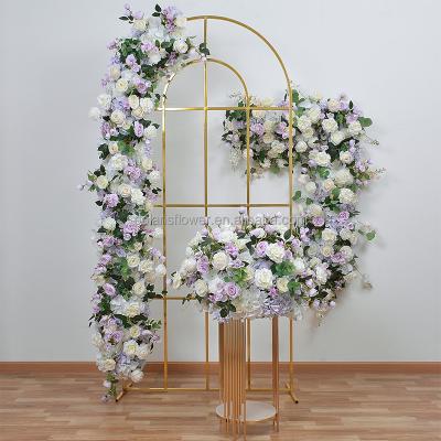 China Fashion Wedding Wedding Decorations Artificial Flowers Decor Customized Wedding Arch Rose Flower Panel For Wedding Event Decor for sale