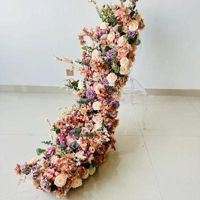 China New product the wedding decorations fashion firm and not easy to fall off the real feel flower runner flower Table Centerpiece for sale