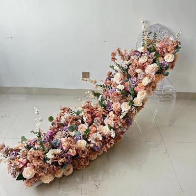 China Trendy Wedding Decorations Customized Wedding Decor Artificial Flower Table Centerpieces Greenery Table Runner for sale