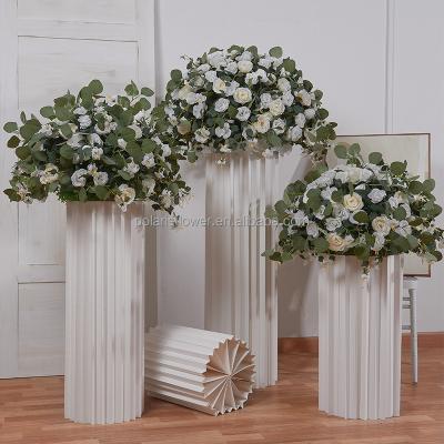 China Fashionable Wedding Decorations Greenery Rose Flower Balls For Wedding Centerpieces Big Artificial Flower Ball for sale