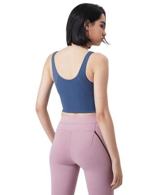 China Shirts & Tops gym mesh knitting oversized athleisure yoga tops breathable floaty slim rimless shockproof yoga bra tops crop informals for sale