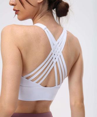 China Sports Bra X Straps Fall Bends Yoga Crossover Crossover Waist Strap Tight Hollow Out Sleeveless Shockproof Suspender Tight Vest for sale