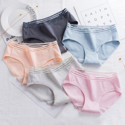 China Women Lingerie Ladies Lace Antibacterial Wholesale Mid Rise Cotton Seamless Panties for sale