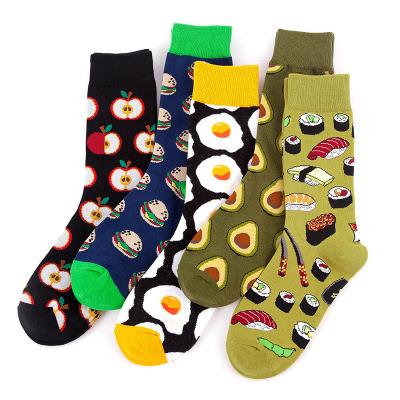 China Colorful QUICK DRY Crew Socks Cotton Women Fashion Designer Socks Funny Fruit Design Socks for Cute Fashion Women and Lady for sale