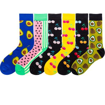 China Antibacterial Good Quality Fruit Sock Happy Socks Custom Design Comfortable Cotton Socks for sale