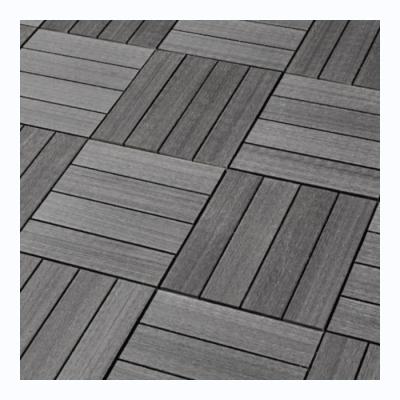 China EUROPEAN DIY Cheap Price Plastic Composite Wood Tiles Interlocking Exterior Decking for sale