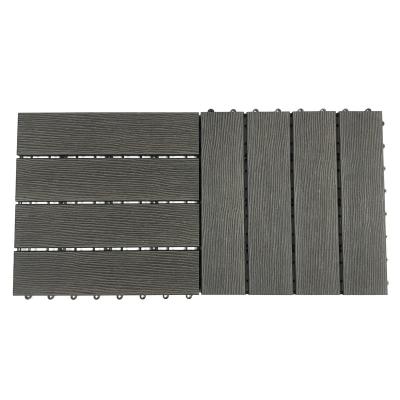 China Modern Composite WPC Decking Boards Flooring Exterior Interlocking WPC Decking Tiles for sale