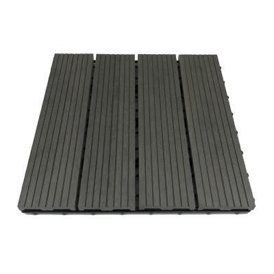 China Modern Easy Installing Interlocking Wooden Texture Swimming Pool 300x300mm Wood Plastic Tiles for sale