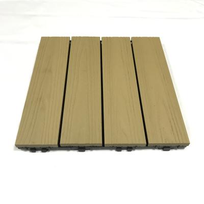 China Kejie Low Price Modern Wpc Decking Tiles Terrace Anti-Slip Interlocking Decking for sale