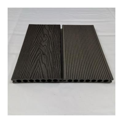 China Modern Hot Sale Outdoor Wood Plastic Composite Decking Round Hole WPC Flooring 148*23mm XFD066-9 for sale