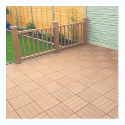 China EUROPEAN Hot Sale Wood Plastic Composite Flooring Interlocking Exterior Wood Tiles for sale