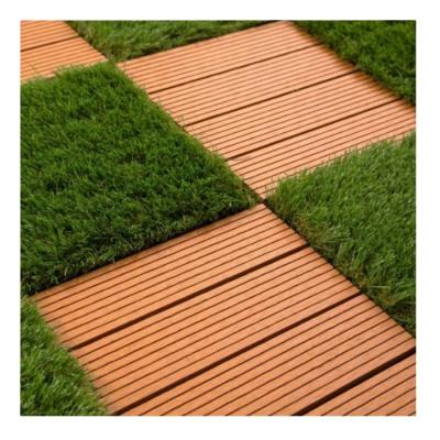 China EUROPEAN Easy Installing Wood Plastic Composite Decking Tiles Interlocking Suelo De Composite for sale