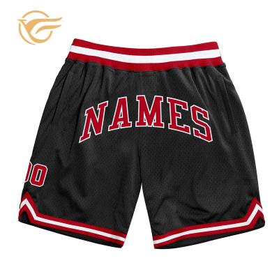 China Anti-wrinkle trend of new-old custom basketball shorts men's sports popular OEM stitched logo design men's digital shorts for sale