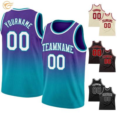 China High quality wholesale antibacterial OEM common logo embroidery craft basketball uniform men and women basketball tank tops customs officers training for sale