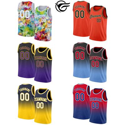 China Customized Logo Name Basketball Three-Dimensional Kicking Wear Men's Basketball Uniform Net Basketball Shirt Antibacterial for sale