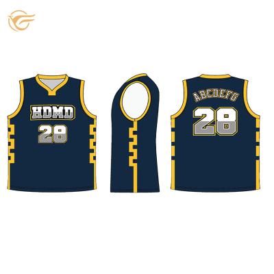 China Custom Wholesale Antibacterial Sublimation Process Breathable OEM Sports Basketball Clothes Custom Made Clothes for sale