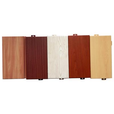 China Wooden Color Metal Wall Cladding Panels Prefabricated Patterned Aluminum Panels for sale