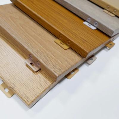 China Wall Cladding Solid Color Interior / Outdoor Architectural Wood Grain Aluminum Panels for sale