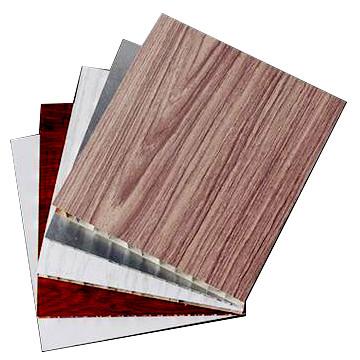 China 5mm To 200mm Aluminium Honeycomb Composite Panel With PVDF Coating Wooden Color for sale