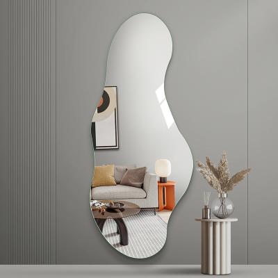 China New design modern minimalist creative frameless home decorative irregular wall mirrors full length mirror dressing mirrors for sale