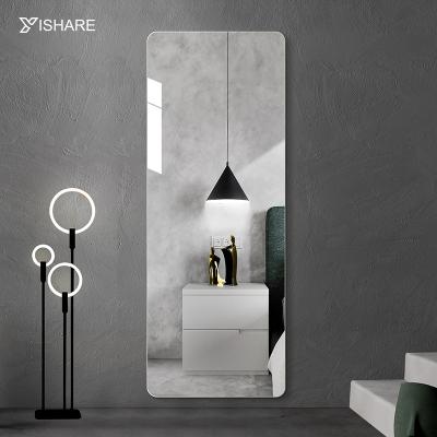 China Custom Contemporary Frameless Minimalist Barber Wall Mirror Rectangle Wall Bedroom Decor Hanging Dressing Mirror Full Body Mirror for sale