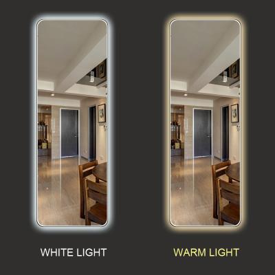 China Yishare Factory Price Magnifying Barber Shop Mirror Decor Touch Sensor Switch Wall Hanging Lighted Smart Led Dressing Mirror With Light for sale