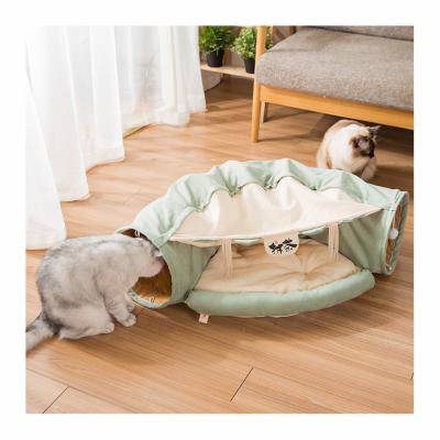 China Breathable Dismountable Pet Toys House Sofa Nest Breathable Cat Interactive Soft Tunnel Beds for sale