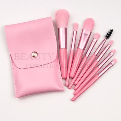 China Anti Bac 8 Piece Makeup Brush Set  PBT Hair Travel Makeup Brush Set for sale