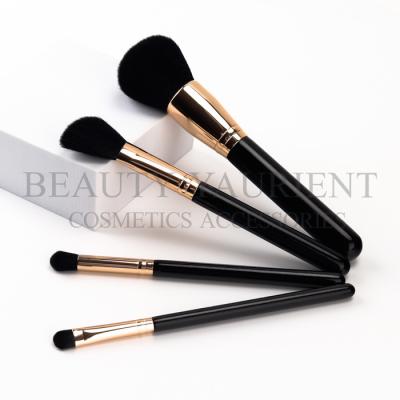 China Assorted Shape Face Makeup Tools  4pcs Makeup Brush Kit Aluminum Ferrule for sale