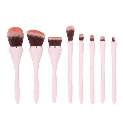 China Compact Plastic Handle UV coating Mini Makeup Brush Set 14.5mm for sale